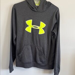 Under Armour Women's Gray Hoodie with Neon Logo